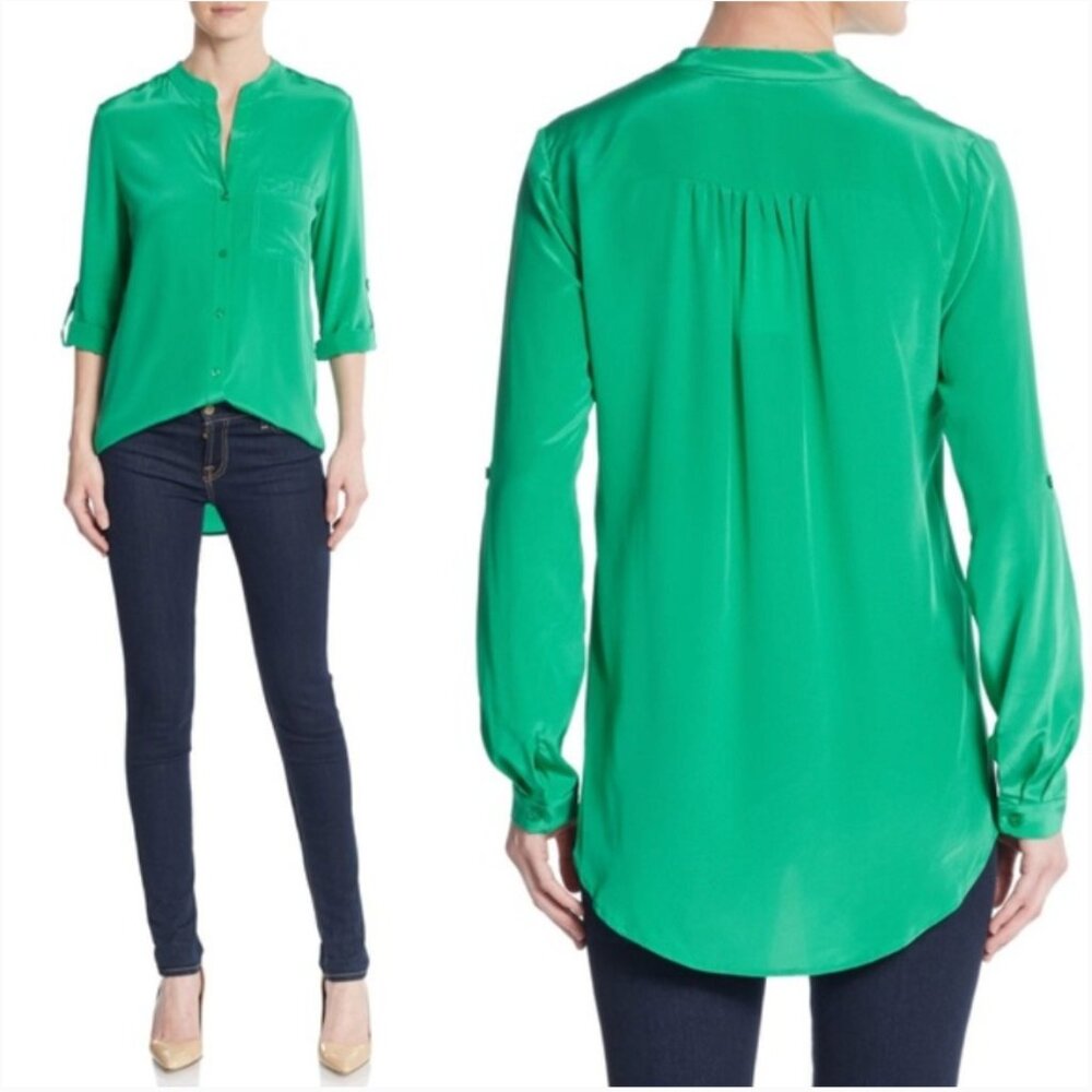 DVF Diane Von Furstenberg Gilmore Silk Buttondown Blouse